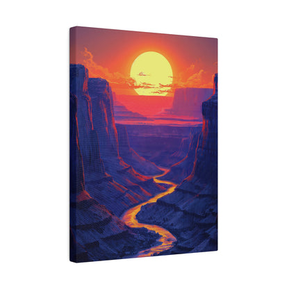 Canyon Sunset Glow Matte Canvas Wall Art
