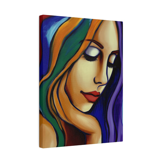 Colorful Silence in Thought Matte Canvas Wall Art